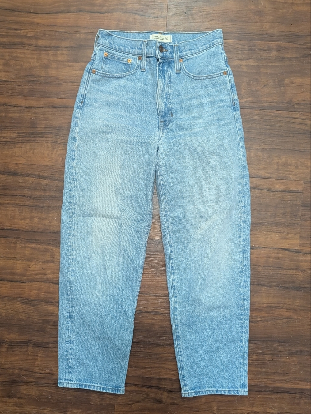 Madewell Balloon Jeans Medium Light Wash Size 24 - Picture 4 of 12